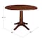 International Concepts Round 42 in Round Dual Drop Leaf Pedestal Table, 30.3 inH, Espresso, 42 W, 42 L, 30.3 in H, Wood K581-42DPT-27B - alternate 2